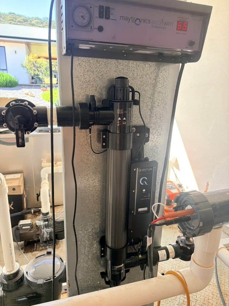 Newly installed UV sanitiser unit