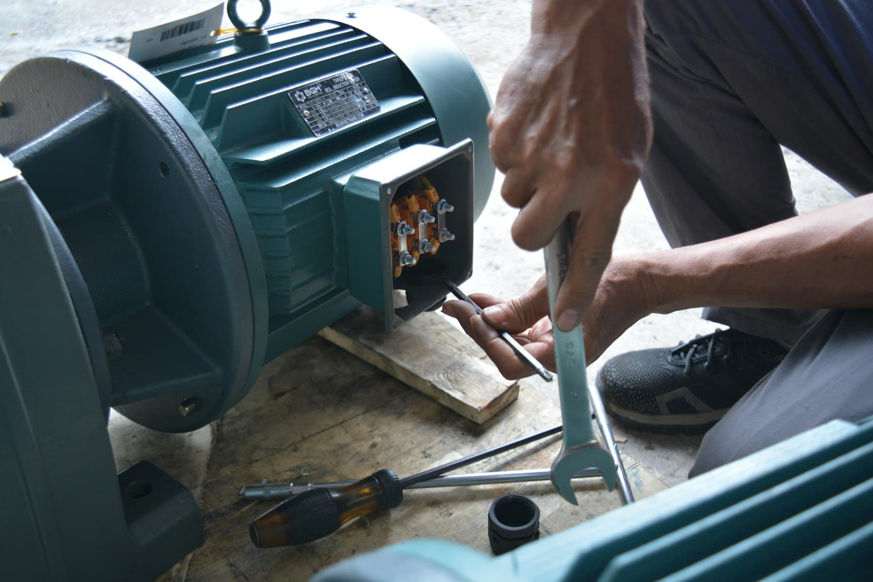 Servicing a pool pump motor